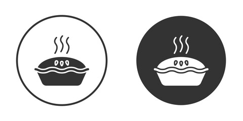 Pie icon illustration. Pixel vector graphics - Vector.