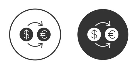 Money exchange icon illustration. Pixel vector graphics - Vector.