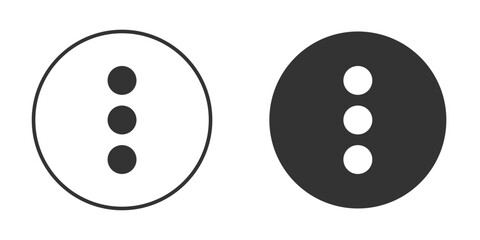 Menu dots icon illustration. Pixel vector graphics - Vector.