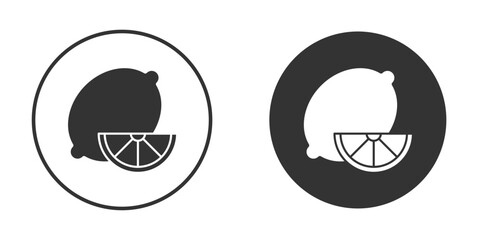 Lemon icon illustration. Pixel vector graphics - Vector.