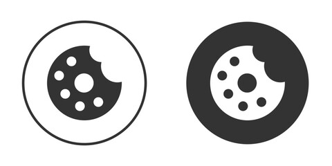 Cookie icon illustration. Pixel vector graphics - Vector.