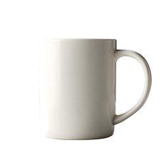 An isolated blank white ceramic cup or mug for coffee and tea