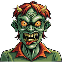 Demon Goblin Monster Face Cartoon