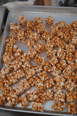 Medicinal stems resembling eggplant roots sold in a Korean traditional market