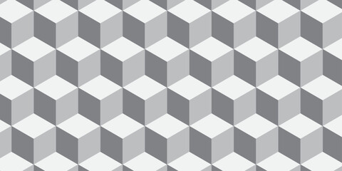 Obraz premium 3D Futuristic minimal honeycomb mosaic white and gray background. Modern hexagon seamless vector pattern. 