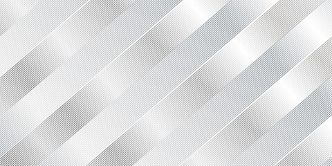 Obraz premium Diagonal dynamic fabric abstract white and gray geometric creative seamless textile design. Abstract striped background Vector White geometric line pattern. Diagonal stripe line background wave lines.
