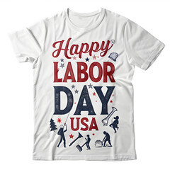 Fashionable T-shirt design concept with a creative vector art print on a blank cotton textile template