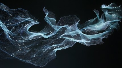 conceptual textile art showing dreams being spun into form, flowing glowing threads, invisible weaver shaping reality from thought 