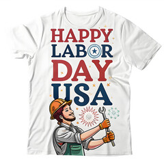 Chef in a blank white t-shirt holding a plate with a dish of vegetables