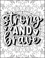 Obraz premium Bible Verse Quote Coloring Page for Adults. Bible Verse Mandala Coloring Page