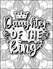 Bible Verse Quote Coloring Page for Adults. Bible Verse Mandala Coloring Page