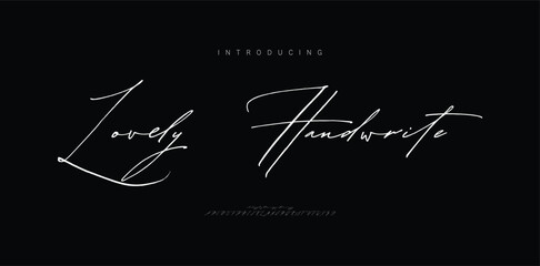 Signature Elegant Branding Typeface. Handwritten Script Editable Text Effect Template . vector illustration 
