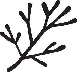 Long Branch Silhouette Vector Style For Nature And Botanical Design