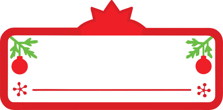 Festive red pomegranate holiday name tag label - Powered by Adobe