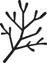 Fototapeta premium Long Branch Silhouette Vector Style For Nature And Botanical Design
