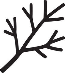 Fototapeta premium Long Branch Silhouette Vector Style For Nature And Botanical Design