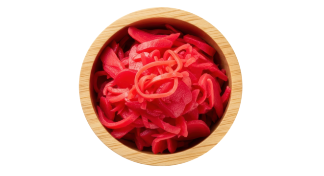 Isolated Pickled Ginger in Bowl