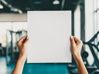 Person is holding a white piece of paper