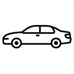 Obraz premium car wagon transport van vehicle automobile wheel vector outline illustration 