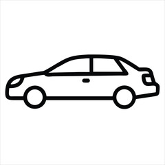 Naklejka premium car wagon transport van vehicle automobile wheel vector outline illustration 