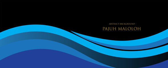 Vector blue line background curve element with white space for text and message design, overlapping layers, vector eps 10