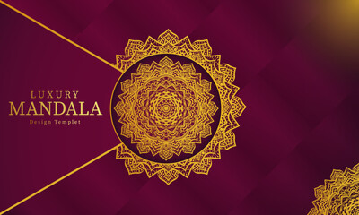 Ornamental Geometric luxury mandala pattern vector design. Golden Mandala on Beige Background, Design Element.