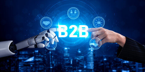 AI artificial intelligence enhances B2B strategy with smart tools and virtual assistants to...