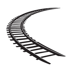 Parallel Train Tracks Vector Illustration on White Background Clipart And Line Art Design, Vector of parallel train tracks on white background, ideal for ... See More