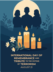 International Day of Remembrance and Tribute to the Victims of Terrorism – August 21 Illustration
