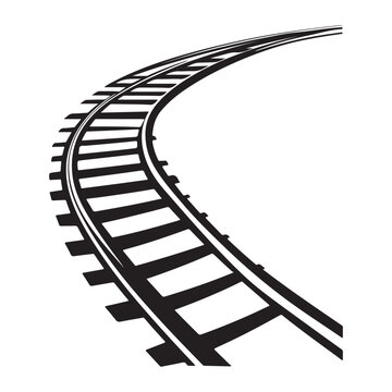 Parallel Train Tracks Vector Illustration on White Background Clipart And Line Art Design, Vector of parallel train tracks on white background, ideal for ... See More
