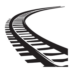 Parallel Train Tracks Vector Illustration on White Background Clipart And Line Art Design, Vector of parallel train tracks on white background, ideal for ... See More