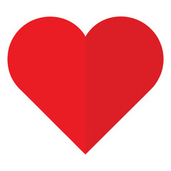 red heart on white background
