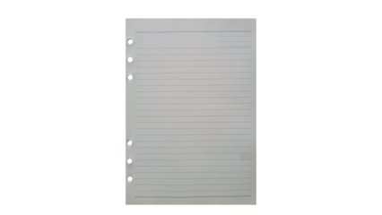 Blank Lined Paper Sheet, Hole Punched for Binder, Perfect for Note, Taking or Journaling