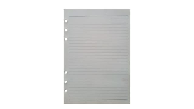 Blank Lined Paper Sheet, Hole Punched for Binder, Perfect for Note, Taking or Journaling