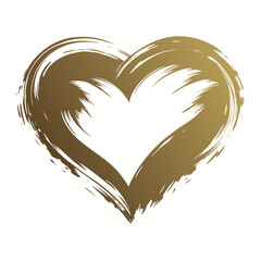 Brushstroke heart painting