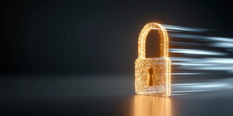 Tackling coding challenges with advanced algorithm solutions featuring a glowing lock illustration