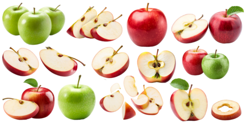 red and green Apples isolated 