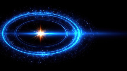 Oval galaxy, bright center, glowing rings