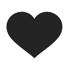 Dark black heart shape minimalist clean simple