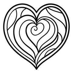 heart with floral ornament