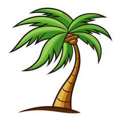 Palm Tree Blowing in Wind