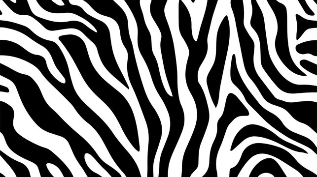 High-Resolution Zebra Skin Vector Pattern &ndash; Realistic Animal Stripe Texture
