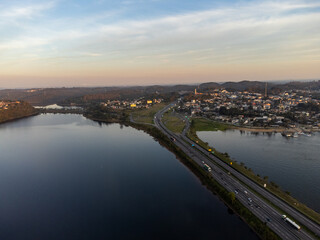 Beautiful road connecting S&atilde;o Paulo to Santos, Anchieta highway