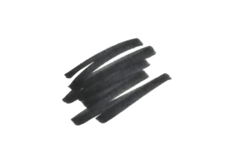 Dark gray brush stroke isolated on a transparent background