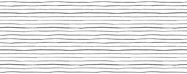 Thin horizontal crayon lines and stripes seamless pattern. Hand drawn lined sheet of paper.