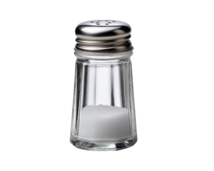 Salad salt shaker isolated on a transparent background in PNG format.