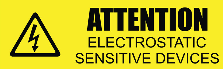 Electrostatic Caution Label – ESD Safe Logo for Tech and Industrial Use