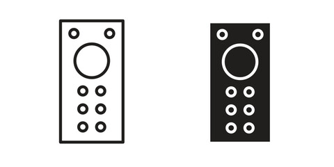 Intercom icon in a black stroke vector design and flat solid version on white background