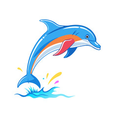 Color illustration of a dolphin