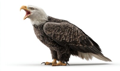 Side view of a bald eagle